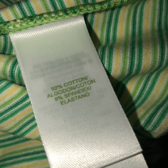 Liz Golf Sleeveless‎ Top Petite Small PS SP Green Dots Stripes - Picture 11 of 15